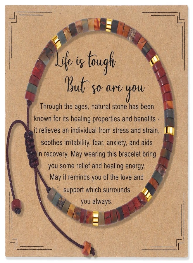 CASDAN Natural Crystal Healing Beaded Bracelet for Women Natural Stone Adjustable Braided Rope Bracelets Spiritual Inspirational Gifts Bracelets - Image 1