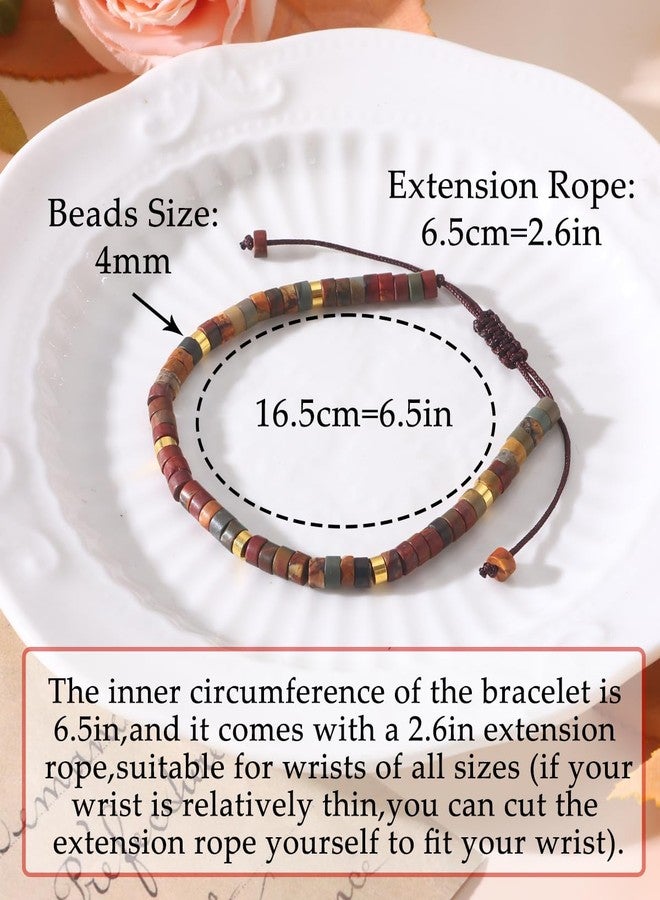 CASDAN Natural Crystal Healing Beaded Bracelet for Women Natural Stone Adjustable Braided Rope Bracelets Spiritual Inspirational Gifts Bracelets - Image 3