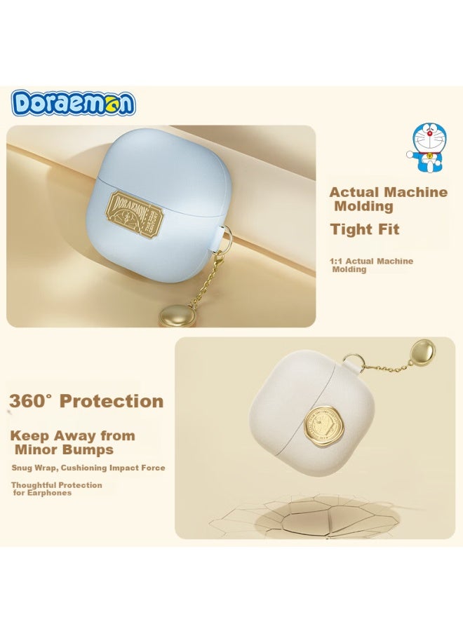 Rock Doraemon Huawei Freeclip 2nd Generation Protective Case Earphone Cover Leather Matte Anti-lost Drop Dustproof Leather Case Blue For Men And Women - Image 3
