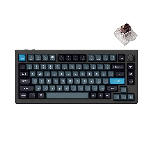Keychron Q1 Pro Wireless Custom Mechanical Keyboard, QMK/VIA Programmable Full Aluminum 75% Layout Bluetooth/Wired RGB with Hot-swappable Keychron K Pro Brown Switch Compatible with Mac Windows Linux - Image 1