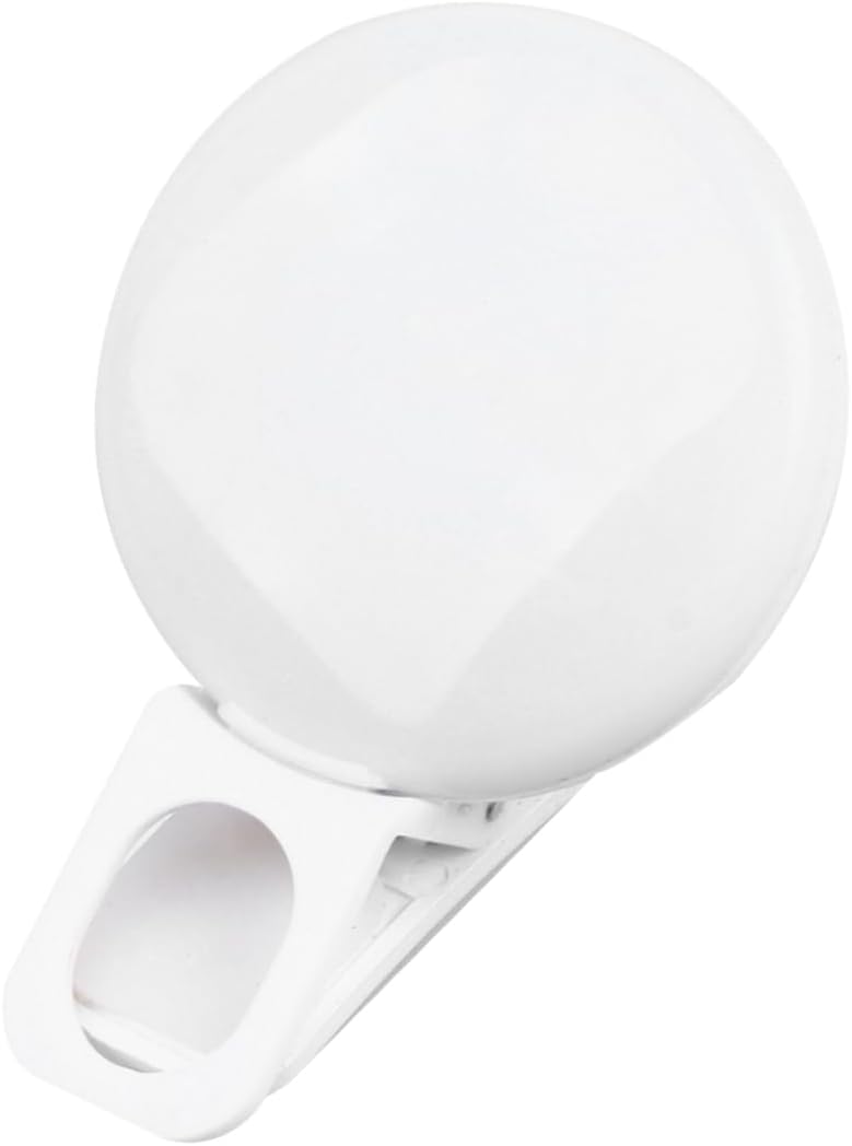 White LED Ring Light for Selfie Phone USB Portable Makeup Fill Emergency Clip On - Image 1