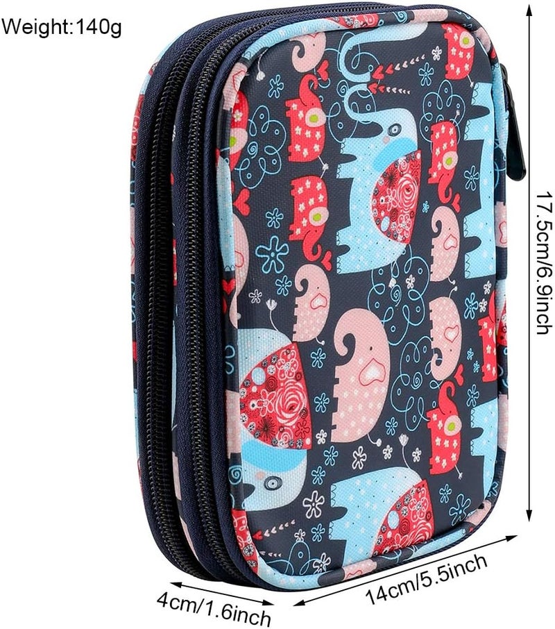 KOKNIT Store Crochet Hook Case, Zipper Storage Organizer Bag with Web Pockets for Crochet Needles/Knitting Accessories/Crochet Hook Kit Tools, Lightweight, Easy to Hold - Image 2