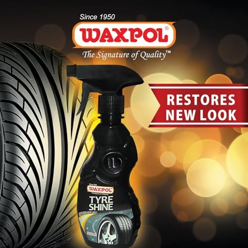 Waxpol رذاذ شمع إطارات واكسبول (100 مل) لامع يدوم طويلاً، يمنع التلاشي والتشققات - Image 4