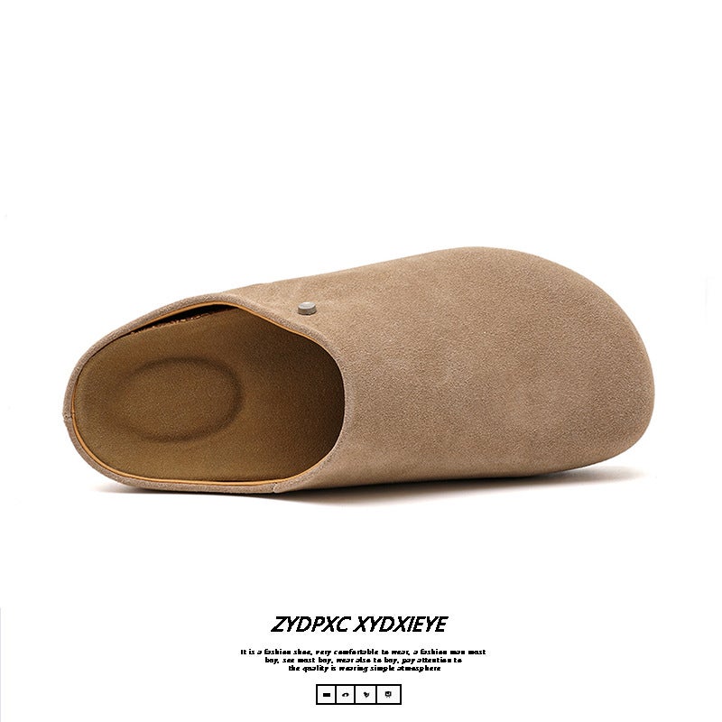Muller Shoes Summer Breathable Toe-Toe Slippers Anti-Velvet Outer Wear Retro Lazy Half-Slip Boken Shoes 45370--Y - Image 5