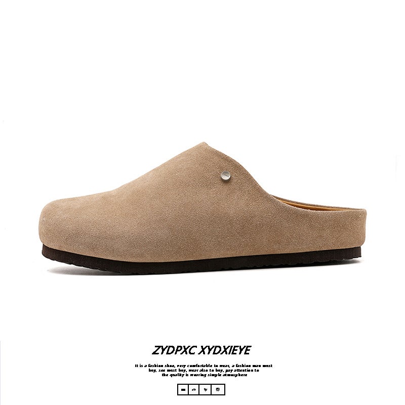 Muller Shoes Summer Breathable Toe-Toe Slippers Anti-Velvet Outer Wear Retro Lazy Half-Slip Boken Shoes 45370--Y - Image 4