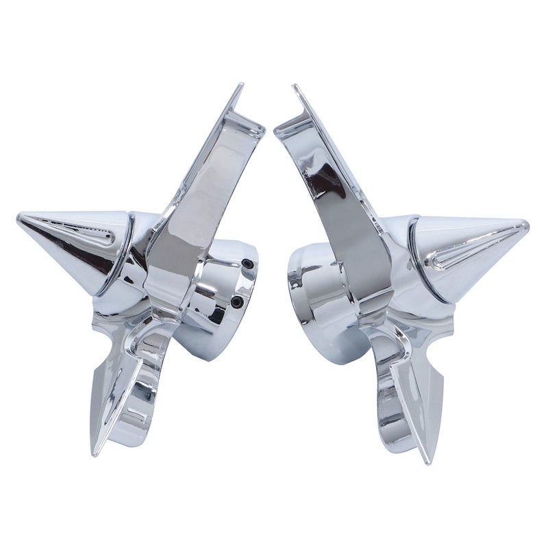 XMMT Pair Spun Blade Spinning Chorme Front Axle Cap Nut Cover for Harley - Image 3