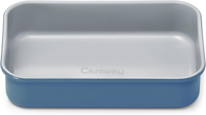 Caraway Nonstick 9” x 6.5” Small Rectangle Baking Pan – Non-Toxic, PTFE & PFOA Free – Aluminized Steel Core – Deep Ceramic Baking Pan for Casseroles, Lasagna & More - Slate - Image 1