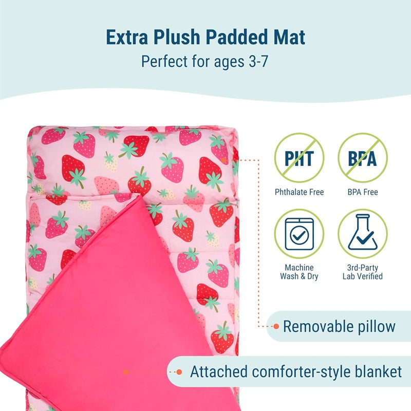 Wildkin Kids Original Nap Mat  Cozy Kids Sleep Mat with Pillow ideal for School  Travel - Image 3