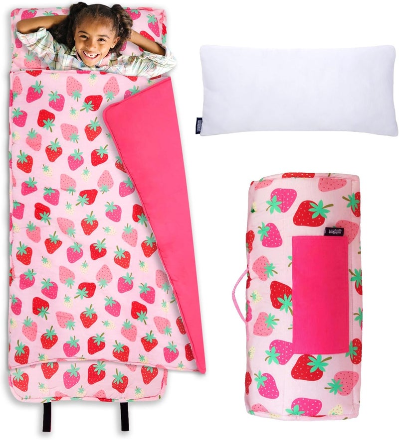 Wildkin Kids Original Nap Mat  Cozy Kids Sleep Mat with Pillow ideal for School  Travel - Image 1