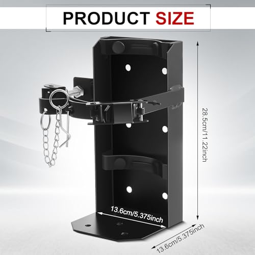 Zonon Heavy Duty Fire Extinguisher Mount Bracket Metal Fire Extinguisher Holder Wall Mount for Home Car Truck BoatFe10Black1 Pcs - Image 3