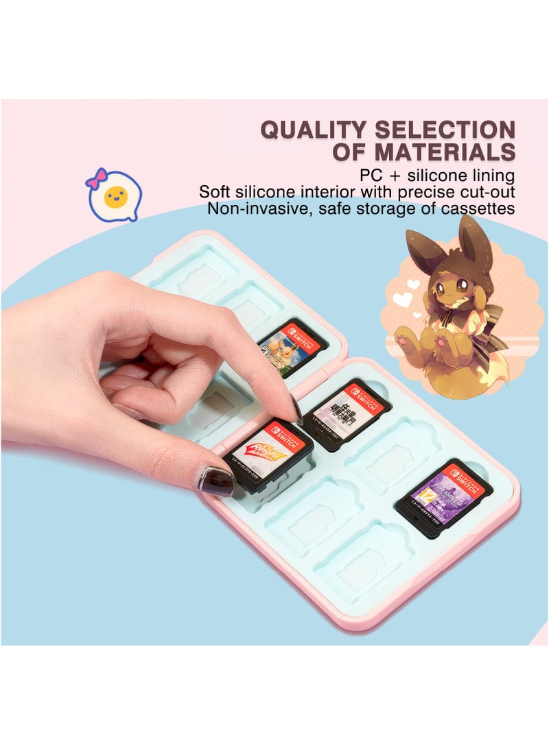 Excefore Game Card Case for Nintendo Switch Lite / Switch / Switch OLED, 12 Slots Game Cards Holder and 12 Micro SD Card Slots, Portable Game Card Storage Cartridge Box - Image 2