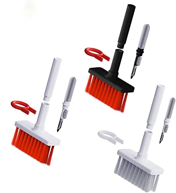 ls lapster Lapster 5-in-1 Multi-Function Laptop Cleaning Brush/Keyboard Cleaning kit/Gadget Cleaning kit Gap Duster Key-Cap Puller for Laptop, Keyboard and Earphones(Multi Colour) - Image 2