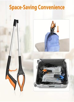 AROAQ Reacher Grabber tool 32 Inch Garbage Picker Gripper Lightweight Heavy Duty Elderly Grabbing Tool with 360° Rotating Clip  - Image 4