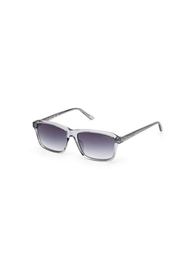 GUESS FULL RIM TEEN BOY RECTANGULAR GREY INJECTED SUNGLASSES - Image 1