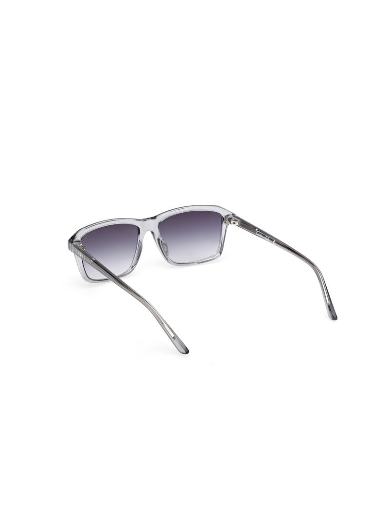 GUESS FULL RIM TEEN BOY RECTANGULAR GREY INJECTED SUNGLASSES - Image 3