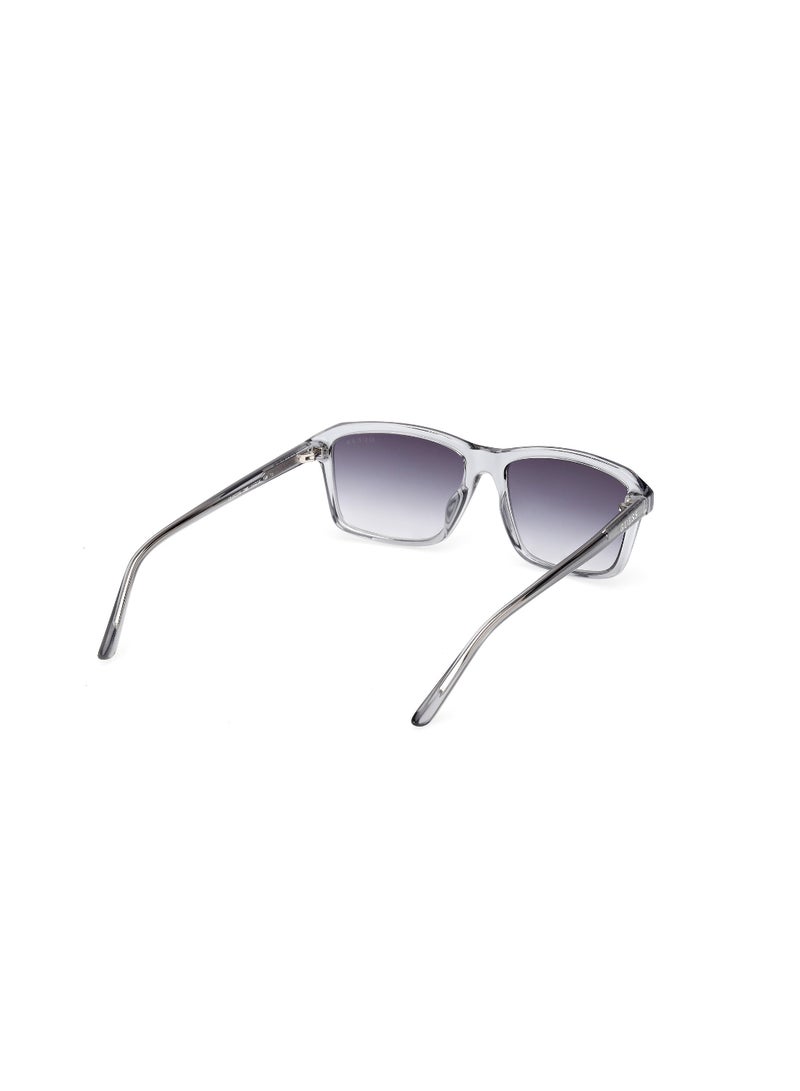GUESS FULL RIM TEEN BOY RECTANGULAR GREY INJECTED SUNGLASSES - Image 5