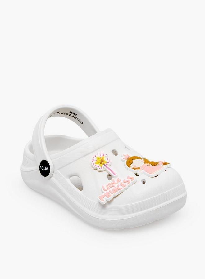 Aqua Girls Princess Jibbitz Clogs - Image 2
