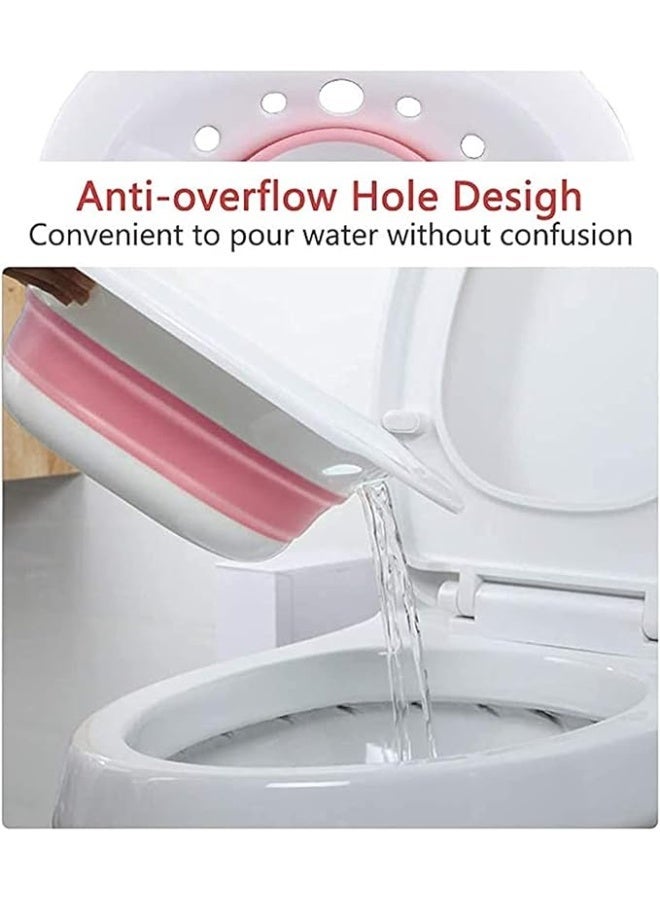 DUNISO Sitz Bath for Toilet Seat, Steam Seat with Irrigator, Foldable Postpartum Care Basin, Suitable for Pregnant Women, Perineum Treatment, Sitz Bath for Hemorrhoids, Soothing and Relieving Inflammation - Image 4
