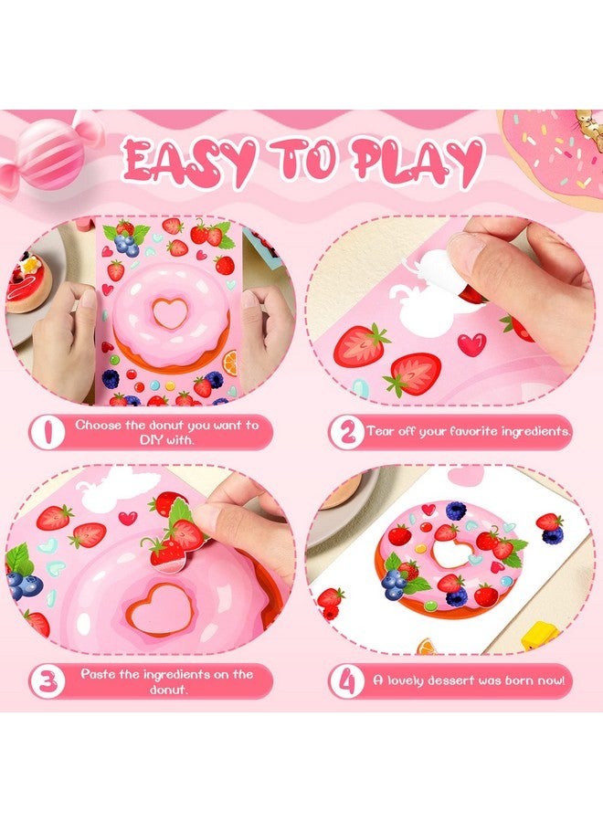 Geyee Donut Party Favors Donut Stickers 36 Sheets Make Your Own Stickers Doughnuts Treats And Sweets Sticker Mix And Match Donut Stickers Diy Dessert Stickers For Kids Birthday Games Festival Rewards Gifts - Image 5