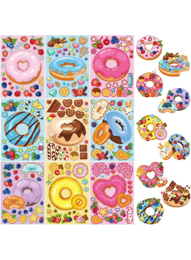 Geyee Donut Party Favors Donut Stickers 36 Sheets Make Your Own Stickers Doughnuts Treats And Sweets Sticker Mix And Match Donut Stickers Diy Dessert Stickers For Kids Birthday Games Festival Rewards Gifts - Image 1
