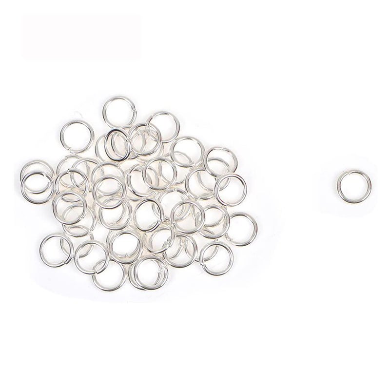 Excellentcrafts Metal Gold/Silver Jump Rings for Jewellery Making (Pack of 100 Pcs) (Silver, 6mm) - Image 4