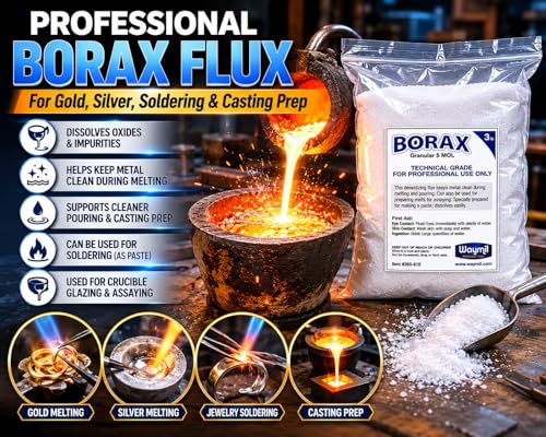 waymil 3 lb Borax Flux Glaze Crucibles Melting Gold Silver Melting Soldering Casting Jewelry Porfessional USE - Image 3
