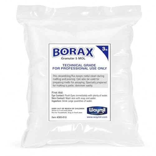 waymil 3 lb Borax Flux Glaze Crucibles Melting Gold Silver Melting Soldering Casting Jewelry Porfessional USE - Image 1