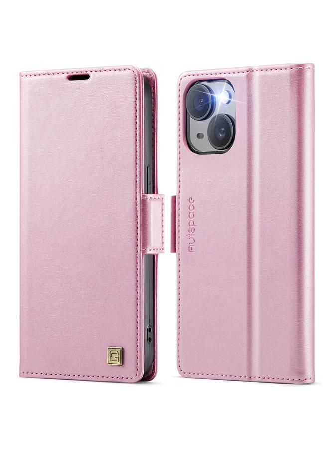 Case For iPhone 15 Plus A11 Side Buckle MagSafe Magnetic RFID Phone Leather Case