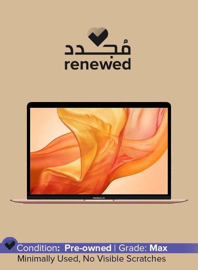 ابل  مجدد - ماك بوك إير (2020) A2337 لابتوب بشاشة 13.3 بوصة، معالج إنتل M1/الجيل التاسع/ذاكرة RAM 8GB/قرص SSD سعة 256GB/ماك أو إس إنجليزي ذهبي - Image 1