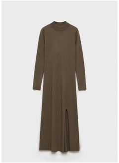 MANGO Percebes Crew Neck Side Slit Dress  - Image 5