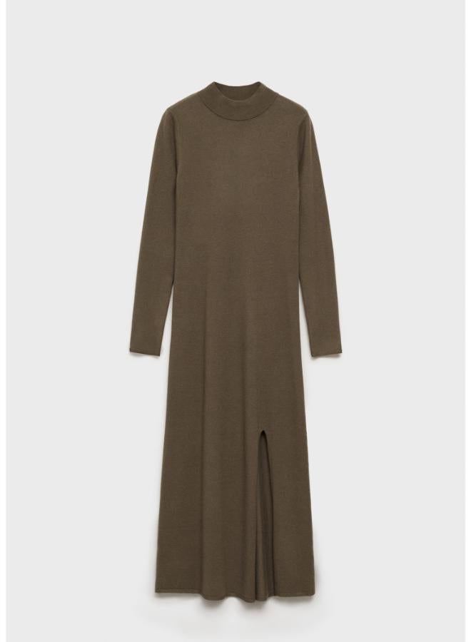 MANGO Long Sleeve Slit Dress  - Image 5
