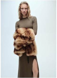 MANGO Percebes Crew Neck Side Slit Dress  - Image 4
