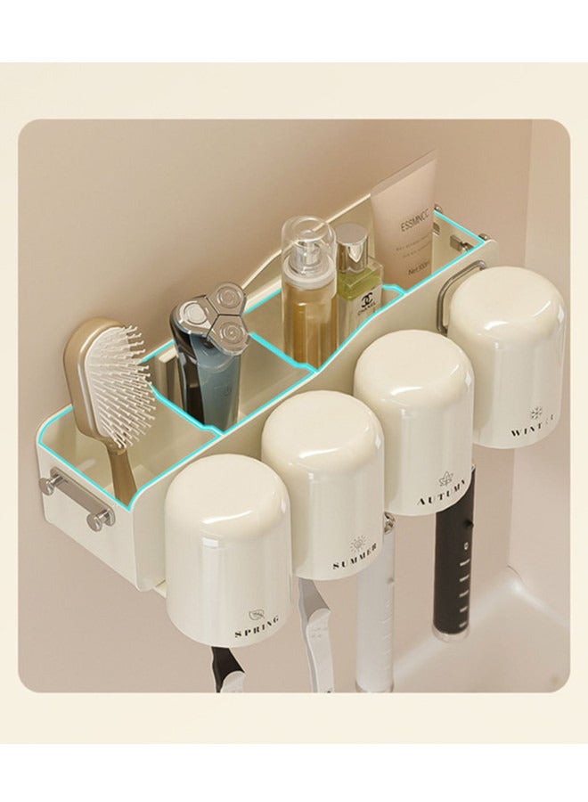 أرفف لفرشاة أسنان متعددة الأغراض، و 4 أرفف لفرشاة أسنان مفتوحة، وصناديق أغطية اغتسال - Image 3