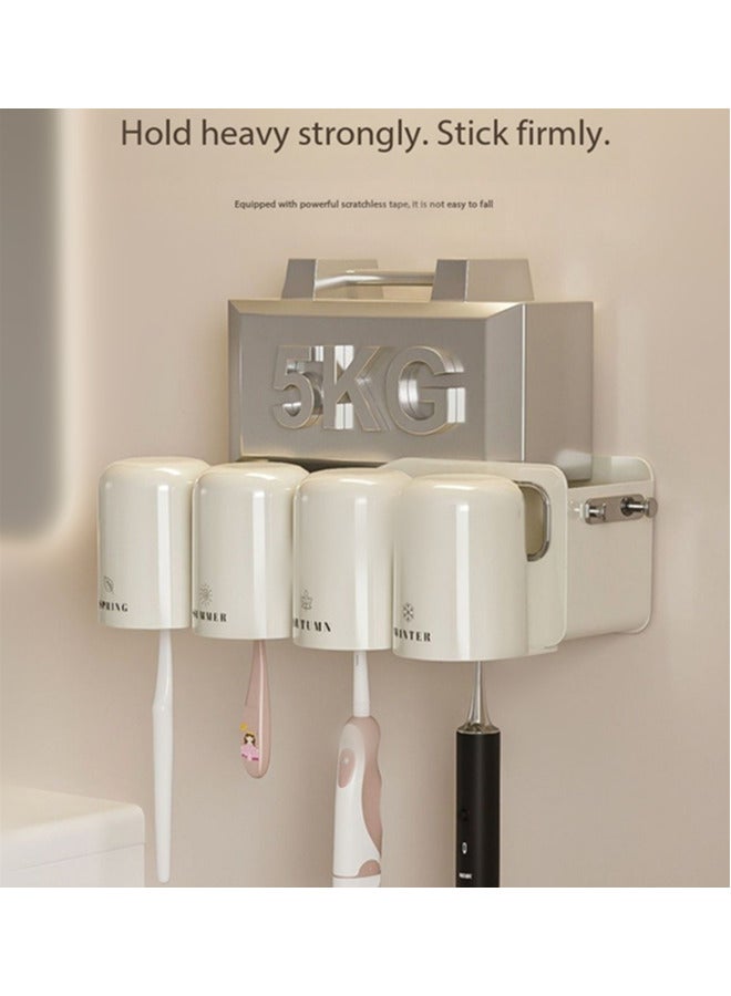 أرفف لفرشاة أسنان متعددة الأغراض، و 4 أرفف لفرشاة أسنان مفتوحة، وصناديق أغطية اغتسال - Image 4