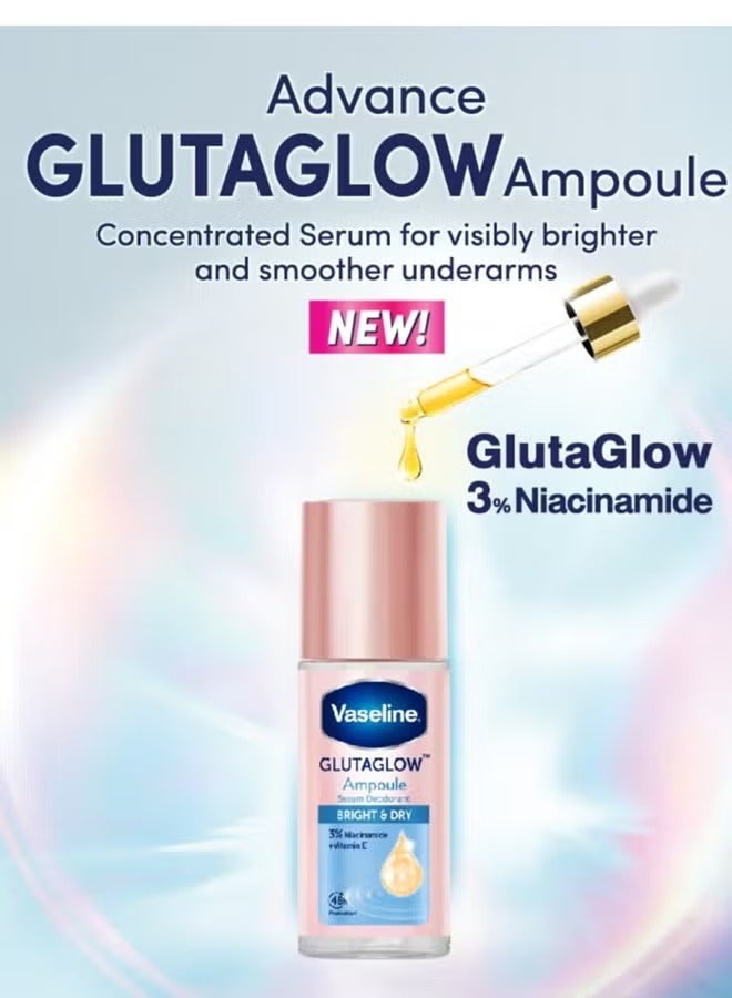 Vaseline Glutaglow Bright & Dry Ampoule Serum Deodorant - 45ml - Image 2