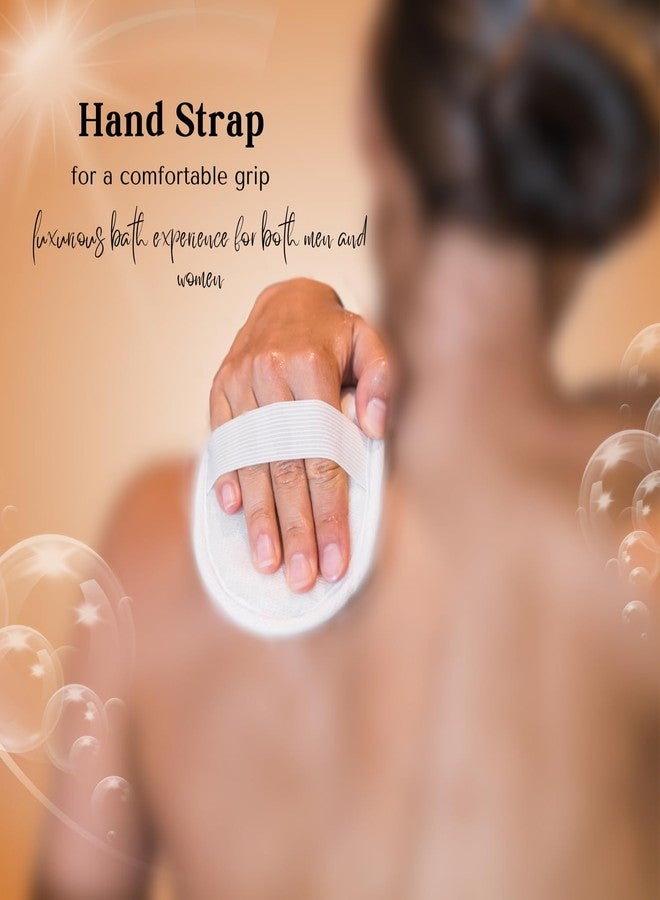 CareDone ليفة استحمام كيردون مع حزام يد - ليفة تقشير للاستحمام لسهولة الإمساك | ليفة استحمام | إسفنجة استحمام | فرشاة استحمام | قفازات استحمام للنساء والرجال والأطفال. (برتقالي) - Image 4