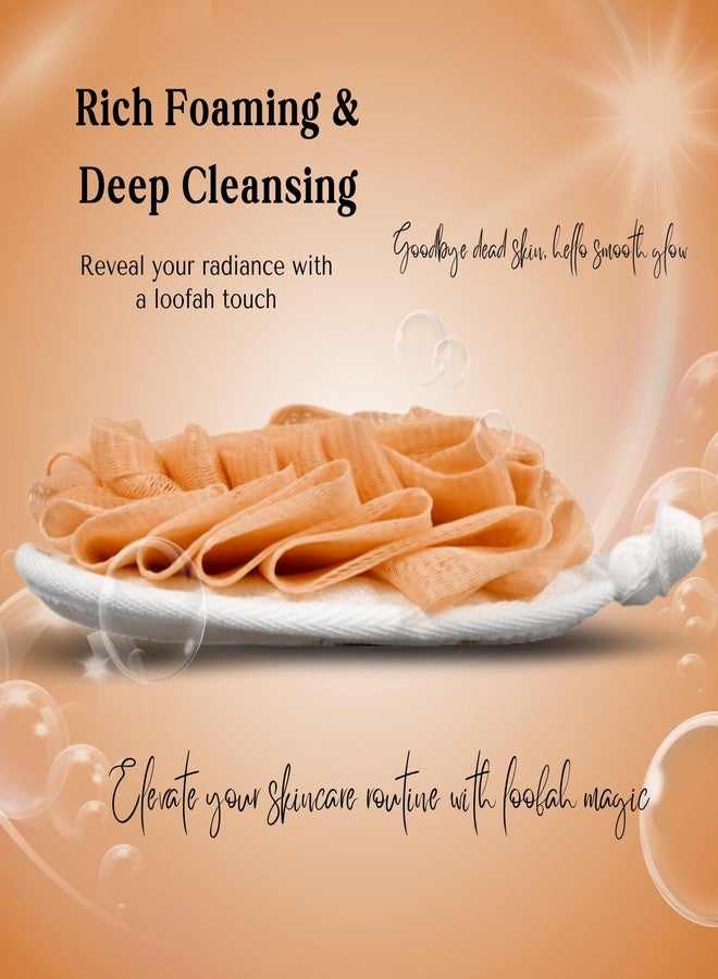 CareDone ليفة استحمام كيردون مع حزام يد - ليفة تقشير للاستحمام لسهولة الإمساك | ليفة استحمام | إسفنجة استحمام | فرشاة استحمام | قفازات استحمام للنساء والرجال والأطفال. (برتقالي) - Image 5