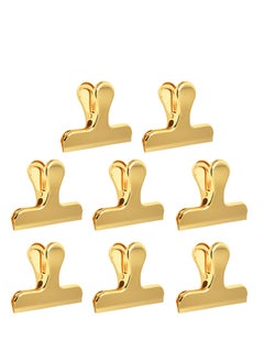 Bag Clips 8Pcs Shiny Gold Bag Clips Stainless Steel Heavy Duty Metal Bag Clip Tightly Seals Chip Coffee Bread or Cereal Bags to Keep Food Fresh For Home Kitchen Office Pantry Camping (Gold) - pzsku/Z97A48384A1234A264C7EZ/45/_/1698655589/722112a5-031b-40e0-a8e6-7a76f9055c6d