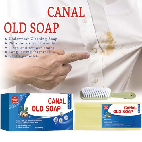 DqsWko Grand Underwear Cleaning,Canal Old Soap with Brush,Laundry Bars Grand, underwear cleaning, canal old soap long lasting fragrance (2pcs) - Image 3