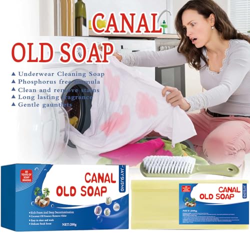 DqsWko Grand Underwear Cleaning,Canal Old Soap with Brush,Laundry Bars Grand, underwear cleaning, canal old soap long lasting fragrance (2pcs) - Image 5