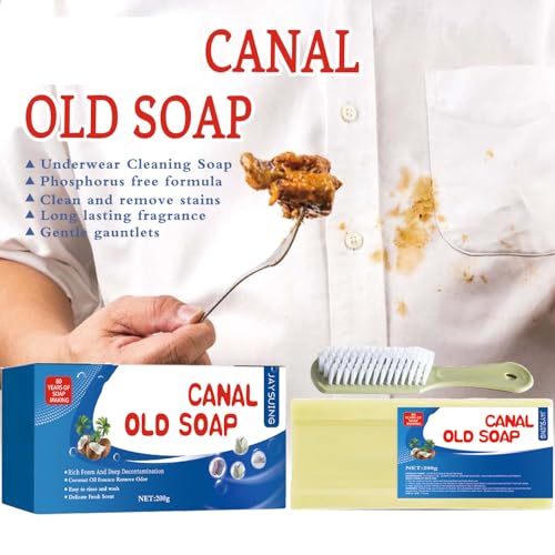 DqsWko Grand Underwear Cleaning,Canal Old Soap with Brush,Laundry Bars Grand, underwear cleaning, canal old soap long lasting fragrance (2pcs) - Image 4