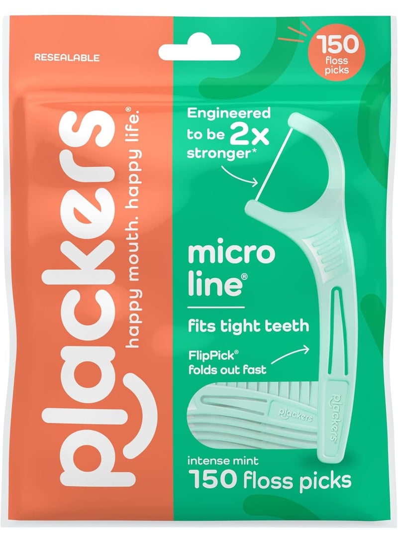 Plackers Micro Mint Dental Flossers - 150 Pack - Image 3