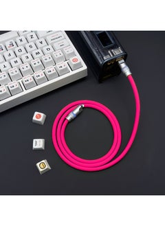 Generic Luminous Super Soft Silicone Data Cable For Apple For Iphone15 For Huawei For Xiaomi Mobile Phone Super Fast Charging Wholesale-Color:1 M USB To For Iphone 12W-Model:Rose (luminous Head)  - Image 1