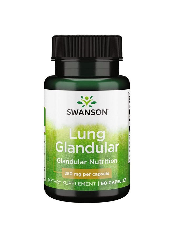 SWANSON Raw Lung Glandular 250 Milligrams 60 Capsules - Image 1