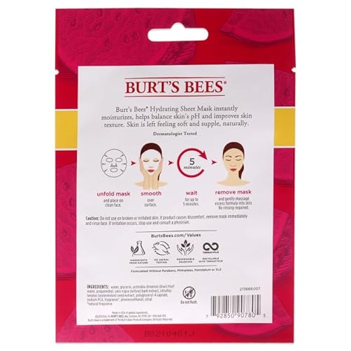 Burt's Bees Burts Bees Hydrating Sheet Mask With Watermelon 1 Pc - Image 2