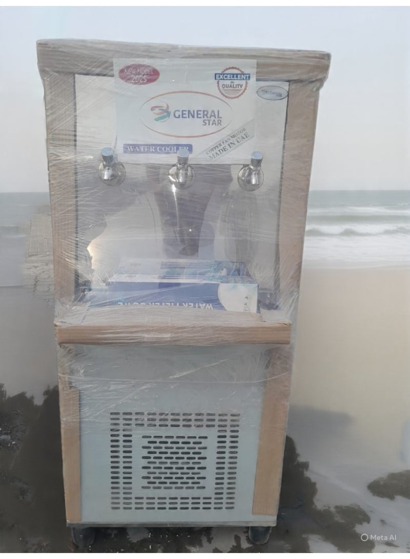 General Star 3Tap Water Cooler Stainless Steel WC-45T3 - Image 1