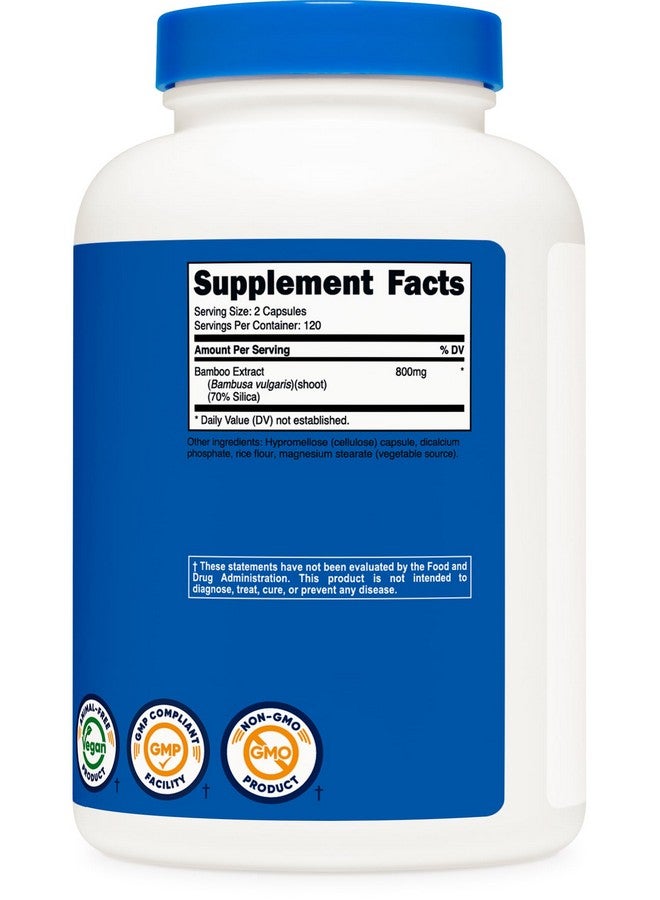 Nutricost Bamboo Extract, 400 mg, 240 Capsules - Vegan, Gluten Free and Non-GMO - 120 Servings with 800 mg - Image 5