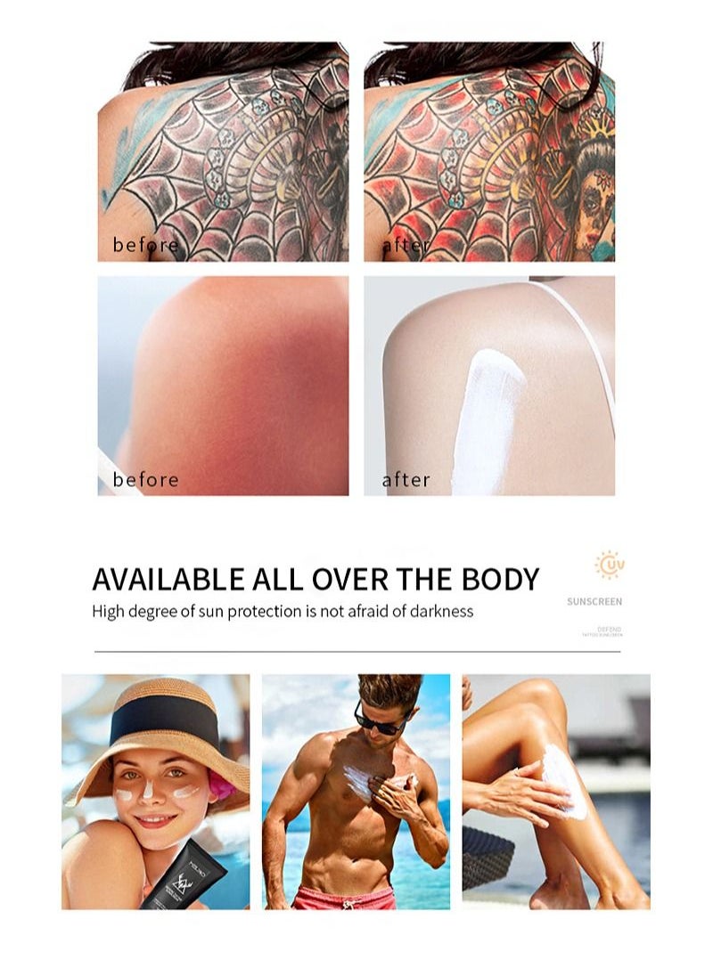 MELAO - Repair Tattoo After Care Soothing Gel & Moisturizer For New Tattoos Natural Ingredients Soothing Tattoo Care Prevents Skin Irritation And Damage Fragrance Free (50g) - Image 1