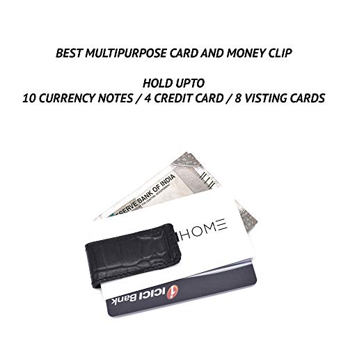 Adamis Leather Money Clip Wallet and Credit Card Holder for Men and Women Slim Design Front Pocket, 7 cm, W336 Black - Image 5