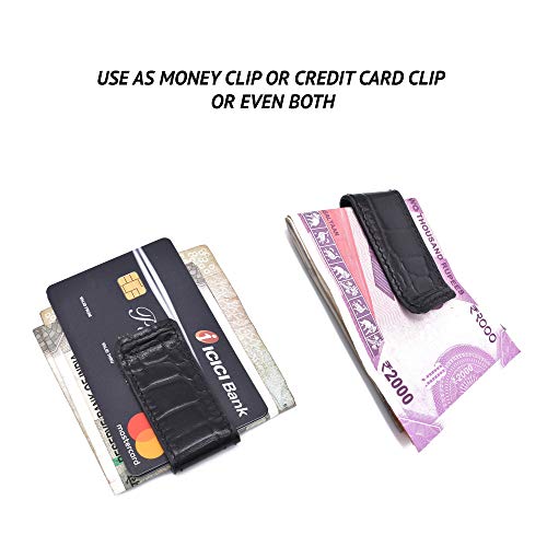 Adamis Leather Money Clip Wallet and Credit Card Holder for Men and Women Slim Design Front Pocket, 7 cm, W336 Black - Image 4